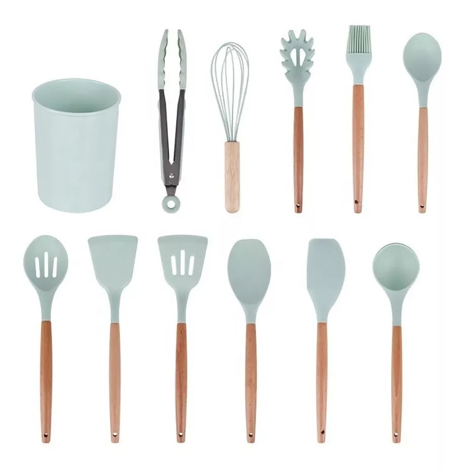 Set 12 Utensilios Cocina En Silicona